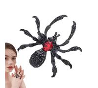 Spider Rings Halloween Party Favors, Gothic Ring Costume, Halloween Finger Ring Open Adjustable Spider Rings with Rhinestones Decor for Creepy Party Favors