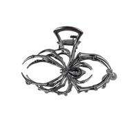 Spider Shaped Hairpin For Women Big Sliver Spider Hair Claw Fashion Cool Metal Shark Headband Halloween Accessories Clip Updo
