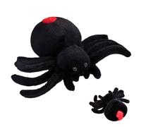 Spider Shaped Pillow - 380g Scary Novelty Cushion, Plush Animal Toy | life like Black Creepy Giant Stuffed Decorative Accent Throw Cushion for Office Lounge Playroom Classroom Children Adults Gift