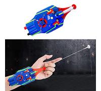 spider silk launcher, Spider String Shooter, with Suction Cup Magnets,Automatic Take-up,9.8ft Launching Range,USB Rechargeable,Superhero Role Play Toy for Men Boys(Blue)
