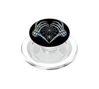 Spider Skeleton Hand Heart Web Goth Halloween Valentines PopSockets PopGrip for MagSafe