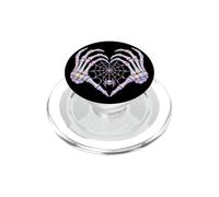 Spider Skeleton Heart Web Cute Goth Halloween Valentines PopSockets PopGrip for MagSafe