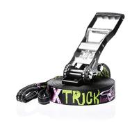 SPIDER SLACKLINE TKS03 - Trick Line Slackline Kit for Jumps, Walking, and Freestyle - Contains a Ratchet, a 25 Meter Line, Two Tree Protectors, and a Sling Bag - Complete Set Length 25m