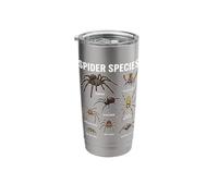 Spider Species Chart Arachnology Science Educational Stainless Steel Insulated Tumbler