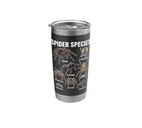 Spider Species Chart Arachnology Science Educational Stainless Steel Insulated Tumbler