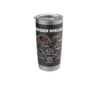 Spider Species Chart Arachnology Science Educational Stainless Steel Insulated Tumbler