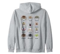 Spider Species Illustration Zip Hoodie