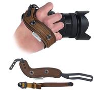Spider Holster - SpiderPro Camera Hand Strap v2 with Snap Assembly and Optional Wrist Strap - DSLR and Mirrorless Compatible (Kodiak/Tanned Leather)