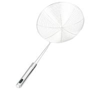 Spider Strainer Skimmer, Wire Mesh Ladle, Long Handle Cooking Spoon, Heat-Resistant Grip, Heavy-Duty Steel Net, Stainless Steel Material, 13.7x5.91x1.97in