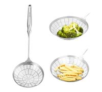 Spider Strainer,Stainless Steel Skimmer Fryer Scoop for Cooking and Frying,Skimmer Spoon Kitchen Utensil for Home Kitchens and Restaurants (Small)