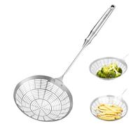 Spider Strainer,Stainless Steel Skimmer Fryer Scoop for Cooking and Frying,Skimmer Spoon Kitchen Utensil for Home Kitchens and Restaurants (Medium)