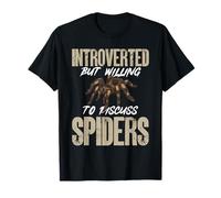 Spider Tarantula Gifts & Tarantula Accessories Unisex-Adults Tarantula Spider T-Shirt Black S Short Sleeve Classic Fit Crew Neck Pull On 1 Count 0 Pockets Novelty Tarantula Design