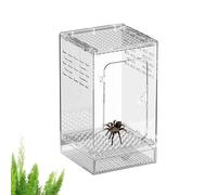 Spider Terrarium - 9.84x5.91x5.91 inches Acrylic Ventilated Reptile Enclosure, Clear Beetles Observation Box for Lizard Gecko Crickets Scorpion Beetles Reptile Crab Snake Snail Turtle Frog