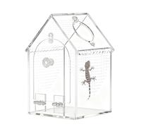 Spider Terrarium - Acrylic Jumping Spider Enclosure with Two Openings | Transparent Habitat with Ventilation Holes | Suitable for Tarantulas, Snails, Praying Mantis, Frogs and Kl