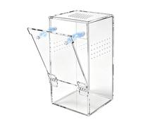 Spider Terrarium | Acrylic Terrarium with Magnetic Door, Reptile and Spider Cage | for Mante Cockroach Cricket Gecko Lizard Centipede and Small Indoor Animals