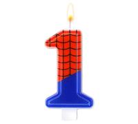 Spider Themed Birthday Candles, Grid Spider Candles Number Candle Cake Topper Candle Birthday Cake Candles Birthday Cake Decorations for Boy Birthday Party Halloween Party Supplies (1)