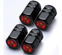 Spider Tire Valve Stem Caps Spider Car Accessories 4 Pack Tire Air Caps Aluminum Alloy with Plastic Liner Corrosion Resistant Leak Proof Car SUV Bike Motorcycle Valve Decoration Gift