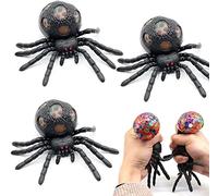 Spider Vent Stress Ball -3Pcs Anti Stress Squishy Hand Exercise vent Ball Squeeze Balls for Kids and Adults - Stress Relief Physical Exercise and Relaxation Halloween Spider Props, Scary Spiders