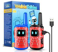 Spider Walkie Talkie Kids, Toyokid Outdoor Toys for 4 5 6 Year Old Boy Girl Gift for 3-12 Year Olds Boys Toys Age 3 4 5 6 7 Rechargeable Walkie Talkies for Kids Toys Garden Toys Birthday Presents