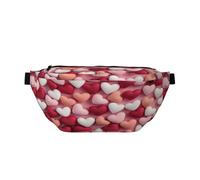 Spider Web and Heart Pattern Fanny Pack for Women Man, Waist Belt Bag Crossbody for Sports Travel Hiking Running Jogging