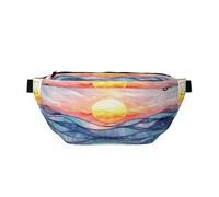 Spider Web and Heart Pattern Fanny Pack for Women Man, Waist Belt Bag Crossbody for Sports Travel Hiking Running Jogging