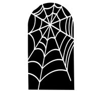 Spider Web Arch Backdrop Cover 7.2FT Black and White Halloween Arch Backdrop Stand Cover Stretchy Wrinkle Resistant Balloon Arch Cover for Spider Themed Birthday Party Halloween Photo Booth Background