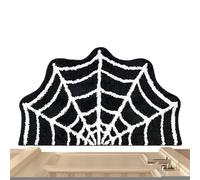 Spider Web Bath Mat - Bathroom Mat Bath Spider Web Rug - Super Absorbent Black Bathroom Rug for Front Door Tub