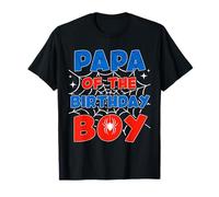 Spider Web Birthday Party Papa of The Birthday Boy Kids T-Shirt