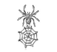 Spider Web Black Dangle Brooch Pin for Women Men Girls Fashion Gothic Retro Animal Brooches Lapel Pins for Dresses Suit Clothes Accessories Personalized Jewelry for Halloween, S, Metal, no gemstone