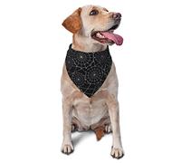 Spider Web Black Dog Bandanas,Dog Bandanas Scarf Triangle Bibs Kerchief Flannel Thicken Cotton Bandana for Small Medium Large Dogs and Cats