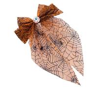 Spider Web Bow Spring Hairclip Halloween Hair Accessories for Women Girl Sheer Bowknot Barrette Cute Horror Hair Bow for Halloween Cosplay Costume