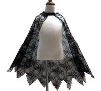 Spider Web Cape Halloween Cape Women Witches Robe Cape Cloak Unisex Fancy Dress Up Costume Halloween Women Spider Web Costume Spider Web for Party Costume Carnival Black (Black)