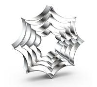 Spider Web Cobweb Cookie Cutter Set for Halloween Assorted Sizes - 5", 4", 3", 2" - 4 Piece - Stainless Steel