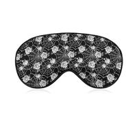 Spider Web Cobwebs White Rose Sleep Mask Eye Masks Soft Blackout Eye Shade Cover Blindfold Eyeshade for Deep Rest Travel Nap