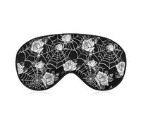 Spider Web Cobwebs White Rose Sleep Mask Eye Masks Soft Blackout Eye Shade Cover Blindfold Eyeshade for Deep Rest Travel Nap