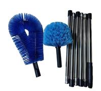 Spider Web Collector With Extension Rod, Stainless Steel Telescopic Long Handle Broom With Extension Rod, Suitable For Cleaning Ceilings, Walls, Floors, Indoor And Outdoor Spaces(A)