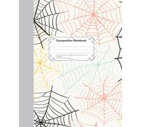 Spider Web Composition Notebook | Minimalist Dark Aesthetic Journal | College Ruled Paper, 110 Pages, 7.5 x 9.25" | Cute Gothic Notebook for School, Work, or Writing