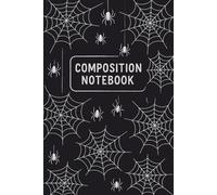 Spider Web Dot Grid Notebook - Halloween Themed | Cute Creepy Cover | Dotted Pages | 120 Pages
