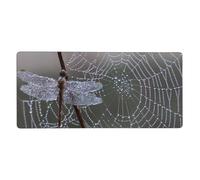 Spider Web Dragonfly Print Gaming Mouse Pad XXL Mousepad Keyboard and Mouse-Pads Desk Mat Office,35.5in X 16 in