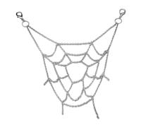 Spider Web Goth Chains - Halloween Waist Chain | Trousers Key Chain, Gothic Punk Belt Accessory For Pants, Costumes, Spider Web Jewelry For Alternative Fashion