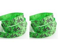 Spider Web Halloween Grosgrain Ribbon - 16mm x 5 Metres - Green (Pack of 2)