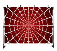 Spider Web Happy Birthday Photography Backdrop Super Hero Theme Decorations for Boys Girls 1st Birthday Party Background Baby Shower Banner Supplies Photo Booth Studio Props LHC059 7X5FT