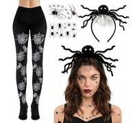 Spider Web Headband, Halloween Costume Spider Accessories, Women's Headband Spider with Eyes, Headband for Witch Costume, for Fancy Dress, Halloween, Cosplay, Spider Accessories, Theme Party
