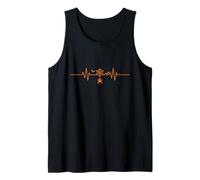 Spider Web Heartbeat EKG Line Halloween Tank Top
