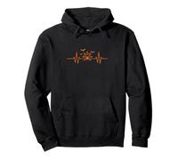 Spider Web Heartbeat Halloween Pullover Hoodie