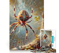 Spider Web Painting Jigsaw Puzzles 1000 Pieces for Teenagers Strengthen Recall Quiet Calm Quality Edge Santa Wish Gift 38x26cm