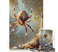 Spider Web Painting Jigsaw Puzzles for Adults 1000 Pieces Mental Logic Toy Gentle Relax Firm Cut Santa Wish List 50x75cm
