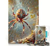 Spider Web Painting Jigsaw Puzzles for Adults 1000 Pieces Mental Logic Toy Gentle Relax Firm Cut Santa Wish List 50x75cm