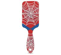 Spider Web Red Kids Detangler Hair Brush Hairbrush for Boys Girls, Detangling Brush Smooth for Wet Dry Thin Long Curly Hair, Glide Through Tangles with Ease and Massage Scalp