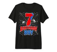Spider Web Seven 7 Years Old It's My 7th Birthday Boy Premium T-Shirt